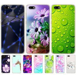 Silicone Case For Huawei Y5 2018 PRIME 5.45 Inch Soft Cartoon Tpu Phone Back Cover Lite