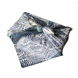 Bow Ties 70x70cm Furoshiki Traditional Japanese Style Geisha Fan Year Christmas Wrapping Cloth Flower Fabric For Gift Box Packaging