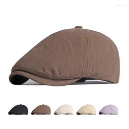 Berets Cotton Sboy Cap For Men British Retro Beret Women Six-Piece Forward Gatsby Painters Hats Visor Gorro Hombre Boina