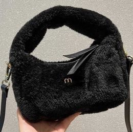 Miu Handbag Ladies Underarm Hobo bags Furry Hand-held Designer Shoulder Bag Luxury Purse Travel Tote Single Product Fashion wholesale