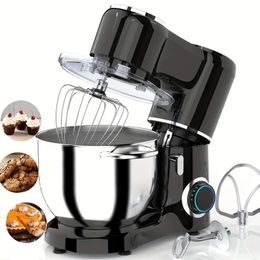 1pc Vertical Mixer Household Kitchen Mixer Food Mixer Cake Mixer-dough Hook/egg Beater/whisk, Dough Hook Splash Guard And Mixing Bowl,