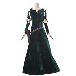 Adult Costume Brave Merida Cosplay Party Dress Custom269N