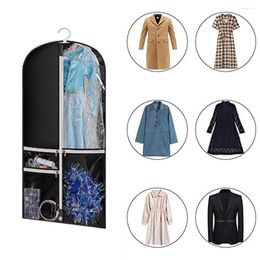Storage Boxes Convenient Clothes Dust Bag PVC Visible Thick 4 Grids Display Cover Garment Covers Waterproof