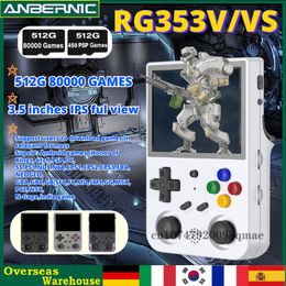 Portable Game Players ANBERNIC RG353V RG353VS 3.5 INCH HD Built-in 20 Simulator Retro Game Brand- Original Retro 80000 Games Bag Android Linux OS 230715