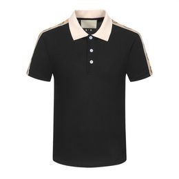 #9 Fashion Men's T-Shirts Mens POLO Short Sleeve Breathable Tops Tees Letter Pattern Print Men Women Summer T Shirts Plus size men's polo shirt 68