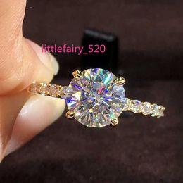 Band Rings Roomy Moissanite Jewelry Luxury Women's Finger 18K 14K Gold Wedding Moissanite Ring