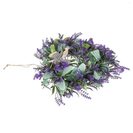 Decorative Flowers Palm Lavender Garland Door Wreath Depot Wedding Sign Party Heart Wreaths Front Floral Romantic Heart-shaped