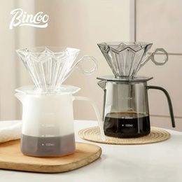 Bincoo Coffee Pot Hand Washing Coffee Filter Cup Glass Sharing Pot Set Cold Extraction Cup American Drip Pot With Scale Filter