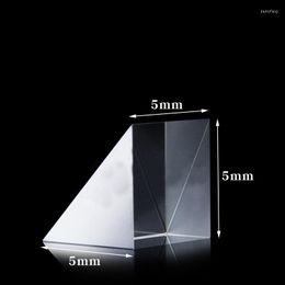 5x5x5mm Optical Glass Triangular K9 Prism Lens With Reflecting Film Light Spectrum Physics