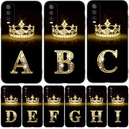 For ViVo Y20 Y20S Y20i Y20G Y12S Y11S Y20A Y30 Y30G Y20SG IQOOU1X Case Phone Back Cover Black Tpu Case Gold Letters