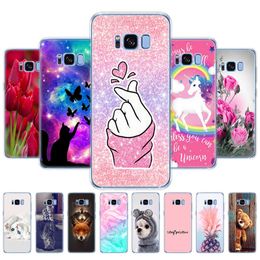 For Samsung Galaxy S8/S8 PLUS Case Painted Silicon Soft TPU Back Phone Cover Plus Full Protection Coque Bumper