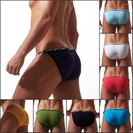 Underpants Men Cotton Underwear Rope Tied Briefs High Fork Pants Panties Lingerie Thongs Mens Low Waist G-String