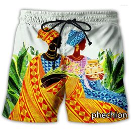 Men's Shorts Phechion Fashion Men/Women Africa Beauty Art 3D Print Casual Novelty Streetwear Men Loose Sporting L64