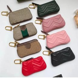 Men women Coin Purse Designer Fashion Letters mini leather zipper Key Wallets Card Holders Delivery box dust bag