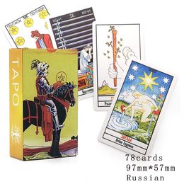 Outdoor Games Activities Thickening Version Russian Rider Tarot Cards Deck Mystical Divination Russian Tarot Cards For Beginners 230715
