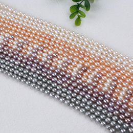 Chains Wholesale 7-8mm Rice Shape Freshwater Pearl Strand For Jewelry Making