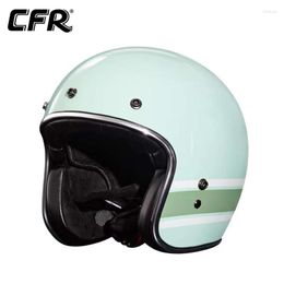 Motorcycle Helmets Cafe Racer Helmet CFR Retro Motorbike Knight Riding Casco Moto Racing 3/4 Open Face Oversize 4XL