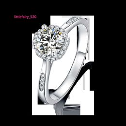 Band Rings OEM ODM New Styles Women Rhodium Plated 925 Sterling Silver Engagement D Colour VVS GRA Moissanite Ring
