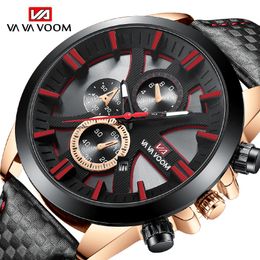 Men's Watch Top Brand New Fashion Sports Leather Clock Calendar Six Pin Multifunctional Quartz Watch For Men Relogio Masculino