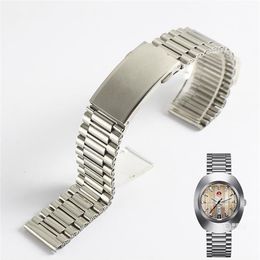 Watchband Stainless Steel Metal Watch band Straight End 18mm Silver Black For Rado Men Watches1984294h