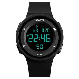 New Sports Digital Watches for Men Women Kids Multifunction Military Sport Watch 5ATM Waterproof Luminous LED Electronic Watch