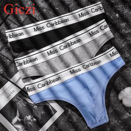 Men's GStrings Giczi Sports Breathable Men's Panties Fashion Letters Thongs Underpants Cotton Underwear Simple Comfortable GString M2XL Tanga 230715