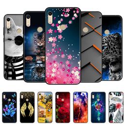 For Honour 8A Case Huawei Prime Back Phone Cover Huawei JAT-LX1 Silicon Soft Bag Bumper Black Tpu Case