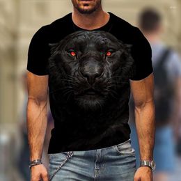 Men's T Shirts Animal Graphic T-Shirt Fierce Tiger 3D T-Shirts Summer Casual Short Sleeve -Selling Fashion Tops High Street Streetwear