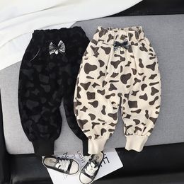 Spring Kids Girls Baby Clothes Leopard Print Elastic Band Tightening Mouth Harem Trouser for Children Girls Cloth Out Wear Pants