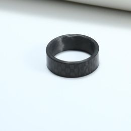 Waistcoats Black Rings Carbon Fibre Spinner Rings Men Women Unique Punk Wedding Engagement Band Stainless Steel Bague Anti Stress