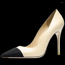 Dress Shoes Autumn Women Fashion Pumps Elegant Spring Stilettos Genuine Leather Ladies High Heeled Wedding Party Heel Shoe