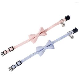 Dog Collars Cute Bowknot Pet Cat Adjustable Puppy Chihuahua Double-layer Bow Tie Pets Kitty Necklace Collar Cats Accessories