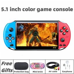 Portable Game Players CZT 5.1 inch retro video game console nostalgic Built-in 12000 games dual joystick arcade various emulator handheld game console 230715