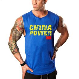 Men's Tank Tops Brand Clothing mens Gym Tank Tops Summer Cotton Slim Fit shirts Men Bodybuilding Sleeveless Undershirt Fitness tops tees 230715