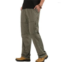 Men's Pants Cargo Casual Multi Pockets Military Tactical Cotton Straight Joggers Outwear Loose Work Trousers Plus Size 6XL