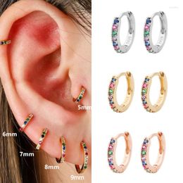 Hoop Earrings 1Pair/Lot Zircon Rhinestone Earring Jewelry For Men Women's Gift