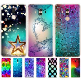 Soft TPU Case For Huawei Mate 10 Lite Printing Drawing Silicon Phone Cases Cover Pro Coque For Mate