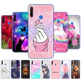 For Honour 9C Case 6.39" Painted Silicon Soft Tpu Back Phone Cover Huawei Honour 9 C AKA-L29 Bag Bumper Protective Coque
