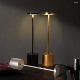 Table Lamps LAOPAO USB Charging Desk Lamp Restaurant Bar Dimming Atmosphere Retro Bedside Metal