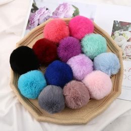 Rabbit Hair Ball Plush Plush Plush Keychain POM POM Keychain Car Bag Keychain Keychain Pendant Jewellery Party Gift