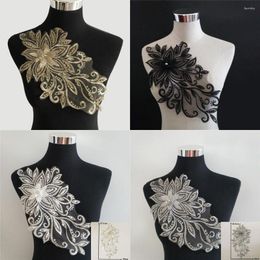 Bow Ties Lace Flower Embroidery Patched Collar For Womens DIY Sewing Fabric Appliques Neckline Collarband False Neckwear