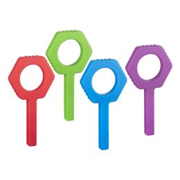 Baby Teethers Toy Key Shape Grab Chews Food Grade Silicone Teething Toys for Toddler Kids Oral Motor Training