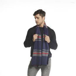 Scarves Jinjin.QC England Style Scarf Striped And Shawls Cashmere Pashmina Echarpe Foulard Bufanda Black