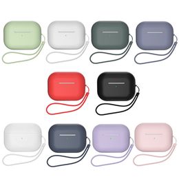 Silicone Case for Airpods Pro 2 Wireless Earphone Cover Funda with Strap Protective Shells Coque for Airpods Pro2 Capa Accessories