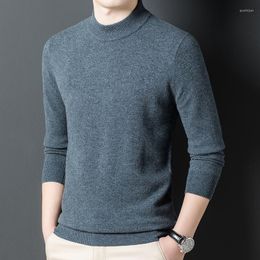 Men's Sweaters Pure Wool Sweater Autumn And Winter Warm Young Middle-Aged Casual Round Neck Top