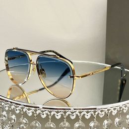 Dita mach-yedi erkek kadın tasarımcı güneş gözlüğü metal altın kaplama çerçeve iş spor tarzı güneş gözlüğü orijinal kutu