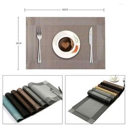 Table Mats Set Of 6 PVC Place And Coasters Dining Placemats Non-Slip Washable