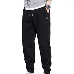 Men's Pants Stylish Jogging Trousers 3D Cutting Male Sweatpants Shrinkable Cuffs Versatile Men Solid Colour Casual