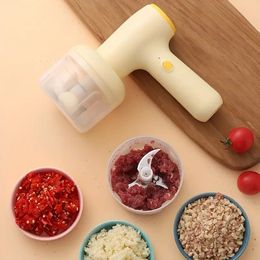 1pc, 2 In 1Wireless Egg Beater And Food Processor, Handheld Garlic And Meat Electric Milk Frother, Portable Mixer, Manual Electic Portable Blender, Small Appliance,