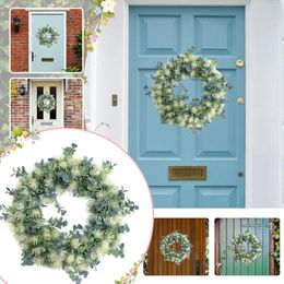 Decorative Flowers Garland Wreath Front Door Party Lighted Christmas For Battery Operated Winter Signs Porch